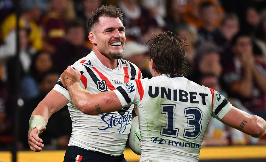 Rooster Angus Crichton should have plenty to smile about after David Fifita changed his mind on leaving the Titans. Picture AAP