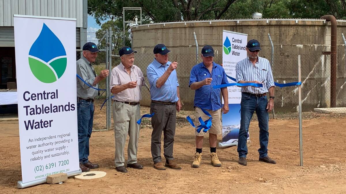 The official opening of the pipeline on Wednesday. Photo: Central Tablelands Water 